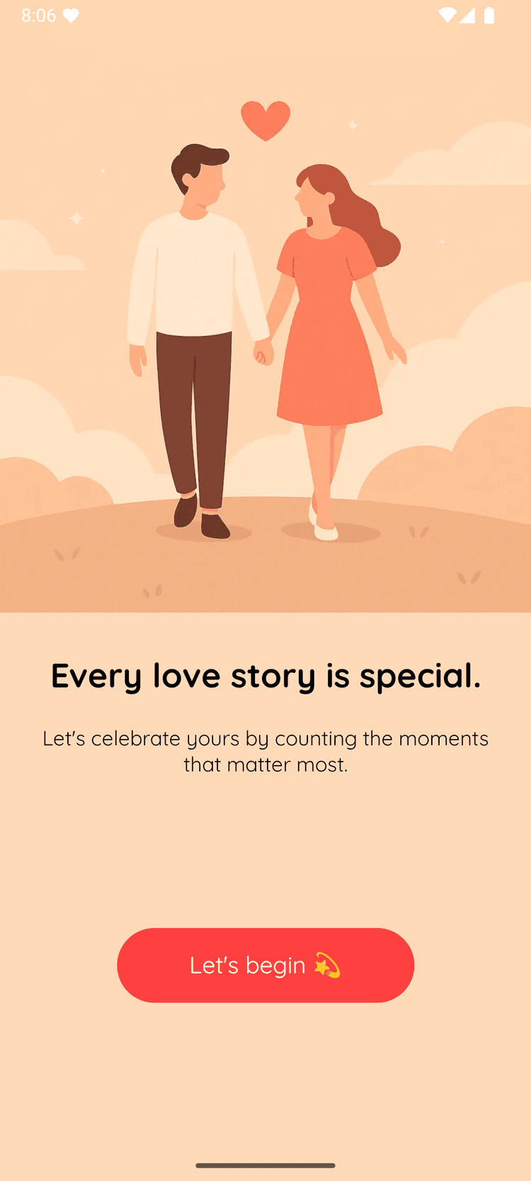 Onboarding welcome screen