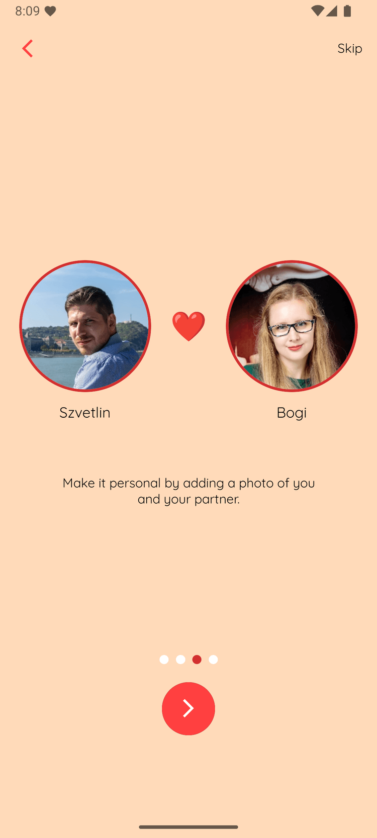 Image selector screen