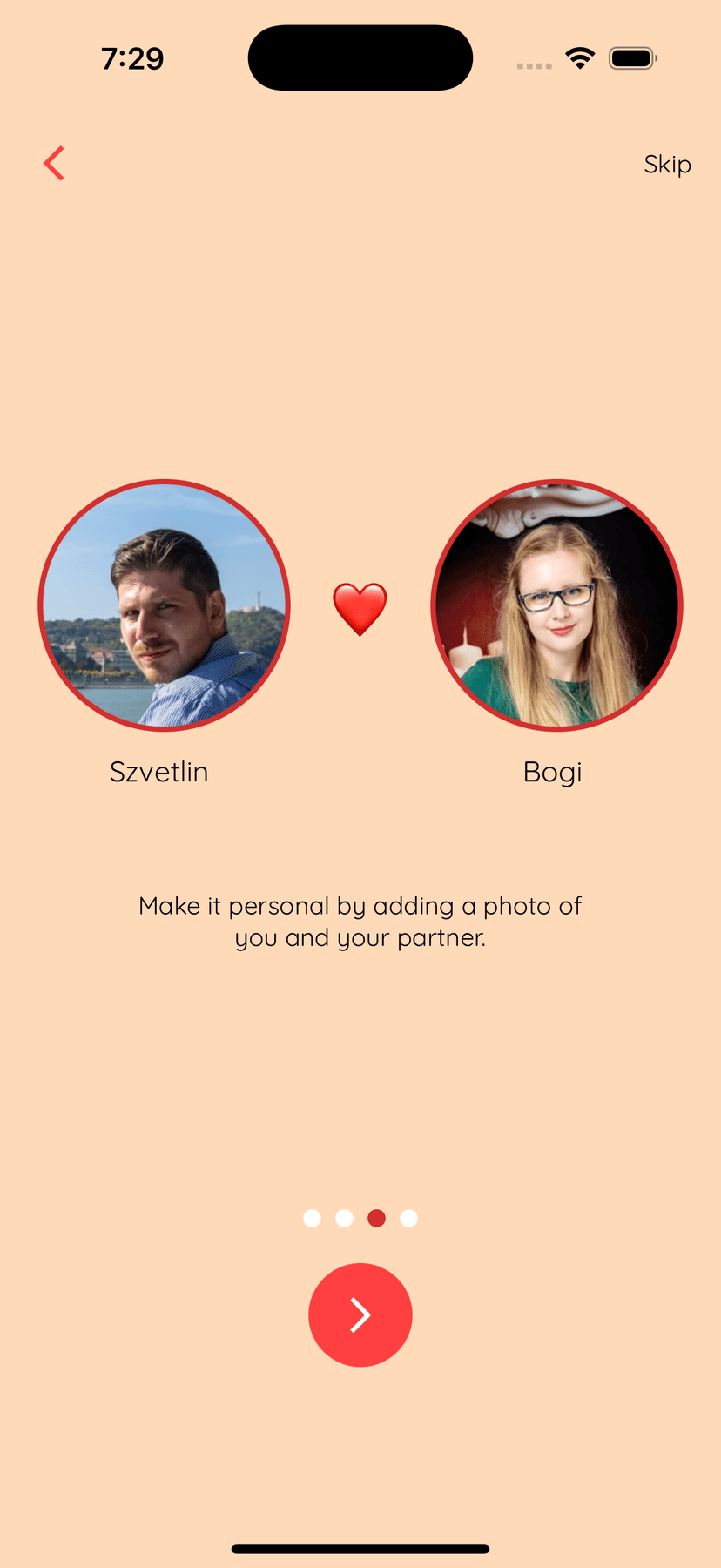 Image selector screen